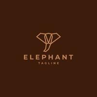 Elephant geometric polygonal logo vector icon design template