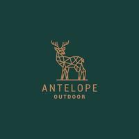 vector de icono de diseño de logotipo de antílope