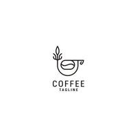 vector de icono de diseño de logotipo verde café