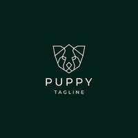 Puppy logo design vector template