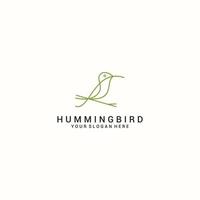 Humming bird logo design icon vector