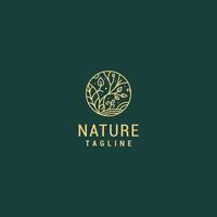 Nature logo design icon vector