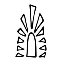 Hand drawn abstract sun symbol. Summer doodle. Single vector element for design