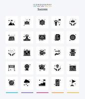 Creative Sucess 25 Glyph Solid Black icon pack  Such As user. finance. winner. business. protect vector