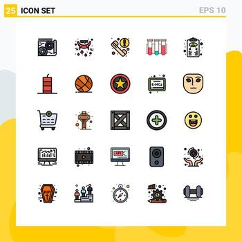 Set of 25 Modern UI Icons Symbols Signs for business plan laboratory call science test Editable Vector Design Elements