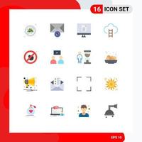 Set of 16 Vector Flat Colors on Grid for no prize internet place badges Editable Pack of Creative Vector Design Elements