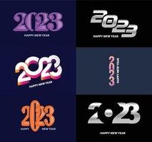 Big Set of 2023 Happy New Year logo text design 2023 number design template vector