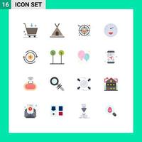 Set of 16 Modern UI Icons Symbols Signs for transaction cash audience speed gauge Editable Pack of Creative Vector Design Elements