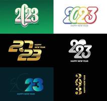 Big Set of 2023 Happy New Year logo text design 2023 number design template vector