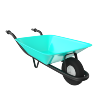 3D Rendering Of Wheelbarrow Object png