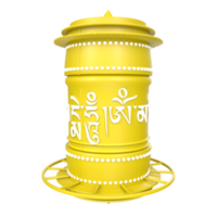 Prayer Wheel isolated on transparent png