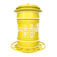 Prayer Wheel isolated on transparent png