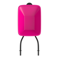 3D Rendering Of Wheelbarrow Object png