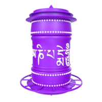 Prayer Wheel isolated on transparent png