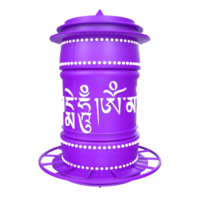 Prayer Wheel isolated on transparent png