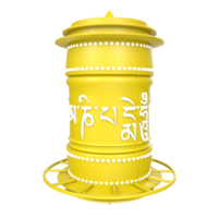 Prayer Wheel isolated on transparent png