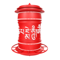 Prayer Wheel isolated on transparent png