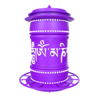 Prayer Wheel isolated on transparent png