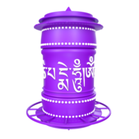 Prayer Wheel isolated on transparent png