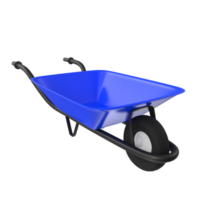 3D Rendering Of Wheelbarrow Object png