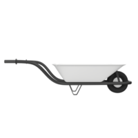 3D Rendering Of Wheelbarrow Object png