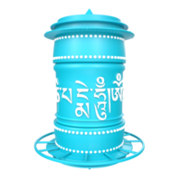 Prayer Wheel isolated on transparent png