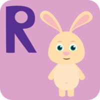 alfabeto r conejo png