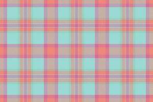Plaid background, check seamless pattern in pink. Vector fabric texture for textile print, wrapping paper, gift card or wallpaper.