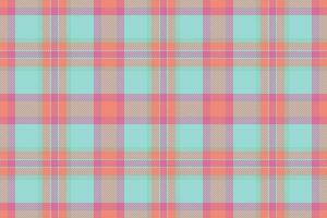 Plaid background, check seamless pattern in pink. Vector fabric texture for textile print, wrapping paper, gift card or wallpaper.