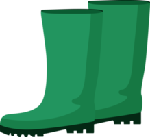 bota de goma verde de alta limpieza, estilo jardinería