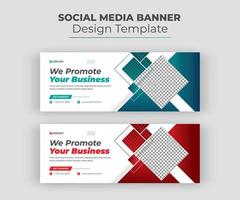 Corporate Business Facebook cover page Design Template vector