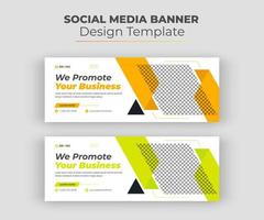 Corporate Business Facebook cover page Design Template vector