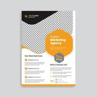 Digital marketing agency corporate flyer template vector