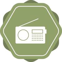 icono de glifo de vector de conjunto de radio único