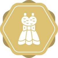Unique Glyph icon with background vector