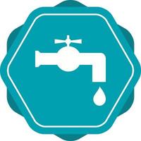 Unique Water Tap Vector Glyph Icon