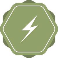 Unique Lightening II Vector Glyph Icon