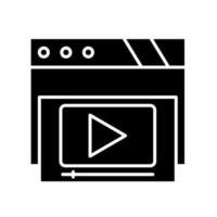 Video player icon template. Stock vector illustration.