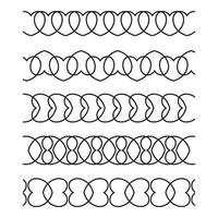 Vector vintage border and scroll elements. Love vector design element