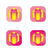 icono de caja de regalo, ilustración vectorial. estilo de moda vector