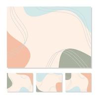 Abstract line wave colored background, soft color gradient. Template for design vector