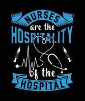 vector de diseño de camiseta de enfermera