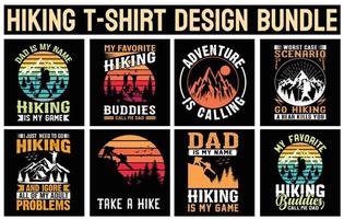 Hiking T-shirt design Bundle. vector