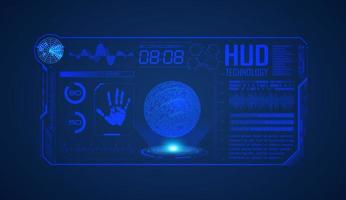 Modern HUD Technology Screen Background vector