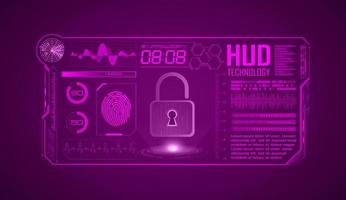 Modern HUD Technology Screen Background vector