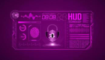 Modern HUD Technology Screen Background vector