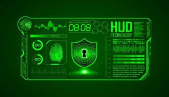 Modern HUD Technology Screen Background vector