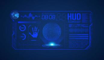 Modern HUD Technology Screen Background vector