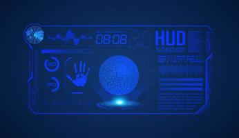 Modern HUD Technology Screen Background vector