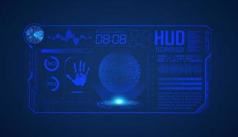 Modern HUD Technology Screen Background vector